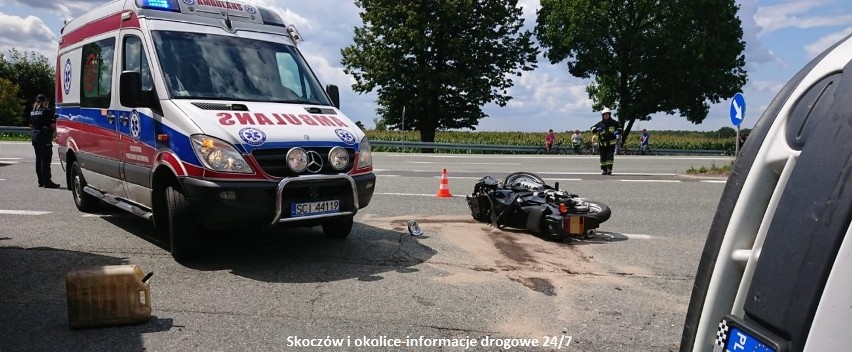 Wypadek w Drogomyślu: motocyklista walczy o życie, a kierowca samochodu okazał się kompletnie pijany