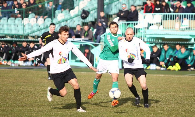 Rossi Leandro (w zielonej koszulce) napastnik Radomiaka Radom.