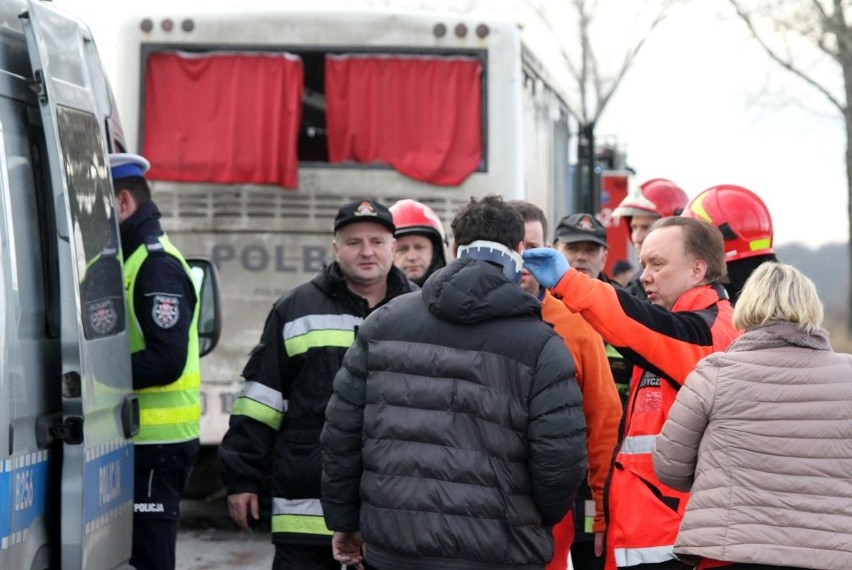 Wypadek autobusu Polbus. Wjechała w niego ciężarówka