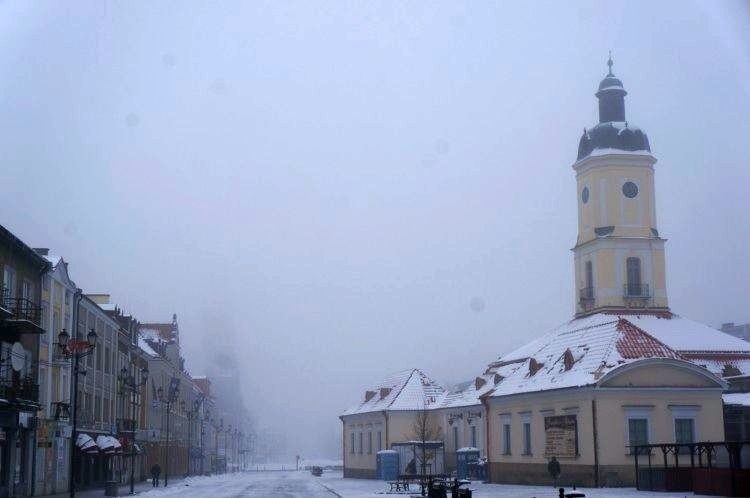 Mgła spowiła Białystok