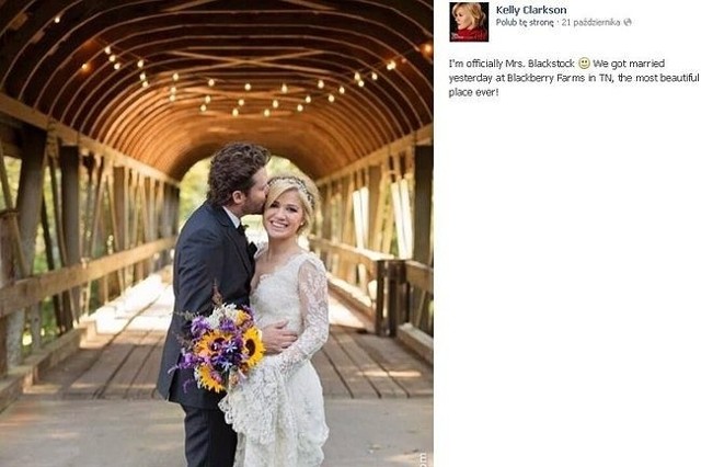 Kelly Clarkson miesiąc temu wzięła ślub! (fot. screen Facebook)
