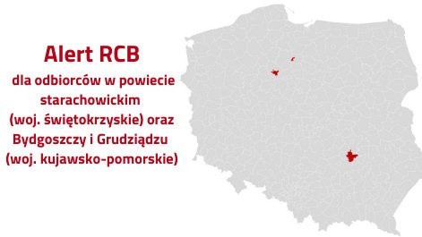 Rządowe Centrum Bezpieczeństwa w swoim alercie rozsyłanym m.in., na telefony komórkowe mieszkańców ostrzega mieszkańców powiatu starachowickiego oraz Bydgoszczy i Grudziądza przed złą jakością powietrza we wtorek (22.03).