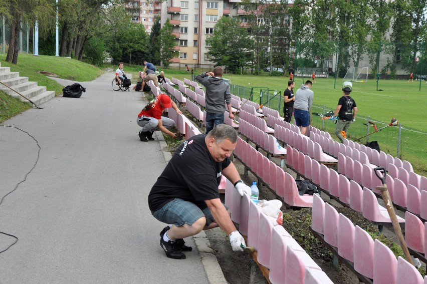 Cracovia. Kibice "Pasów" pomogli swojemu klubowi - posprzątali obiekt przy ul. Wielickiej [ZDJĘCIA]