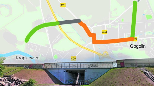 Kolorem zielonym zaznaczono odcinki, które mają być budowane. Szarym - odcinek, który jest planowany. Natomiast kolorem pomarańczowym - istniejące trasy.