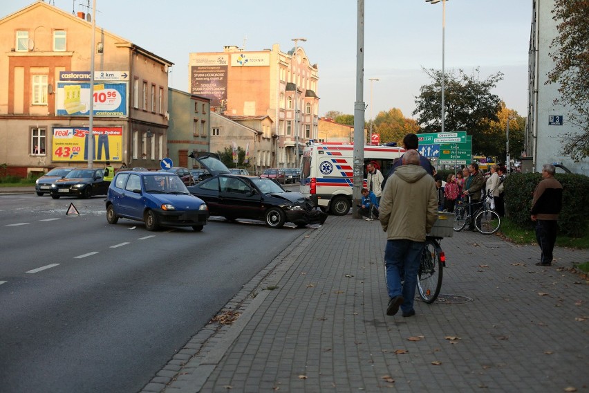 Wypadek na ulicy Garncarskiej w Słupsku....