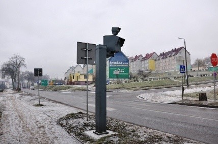 Fotoradar na jednej z ulic Mrągowa