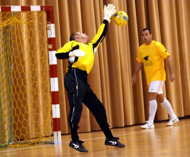 Marek Muller, bramkarz WSD/Twoja Szkoła w derbach Grudziądza obronił 16 strzałów zawodników LMP