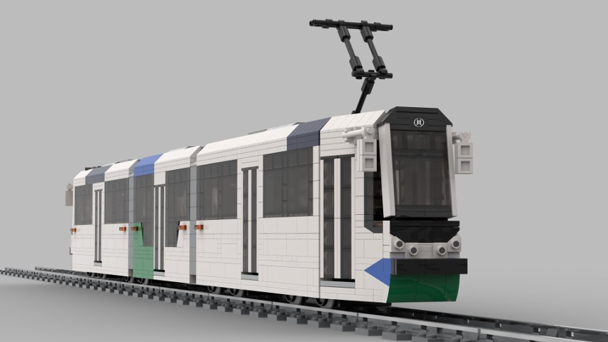 Tramwaj z klocków LEGO. Najnowszy dwukierunkowy tramwaj ze Szczecina ma swoją klockową wersję. ZDJĘCIA
