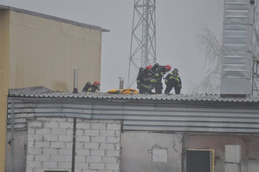 Pożar lakierni w Szczecinku.