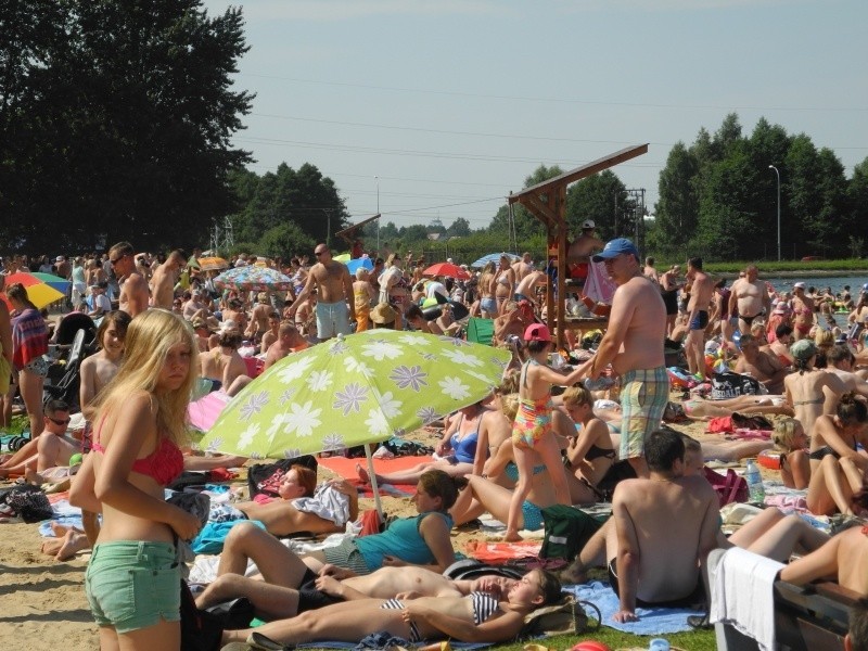 Plaża Dojlidy. Tłum korzystał z upałów [FOTO, WIDEO]