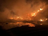 Strażacy z regionu pomagają gasić pożar składowiska tekstyliów w Kamieńcu [zdjęcia]