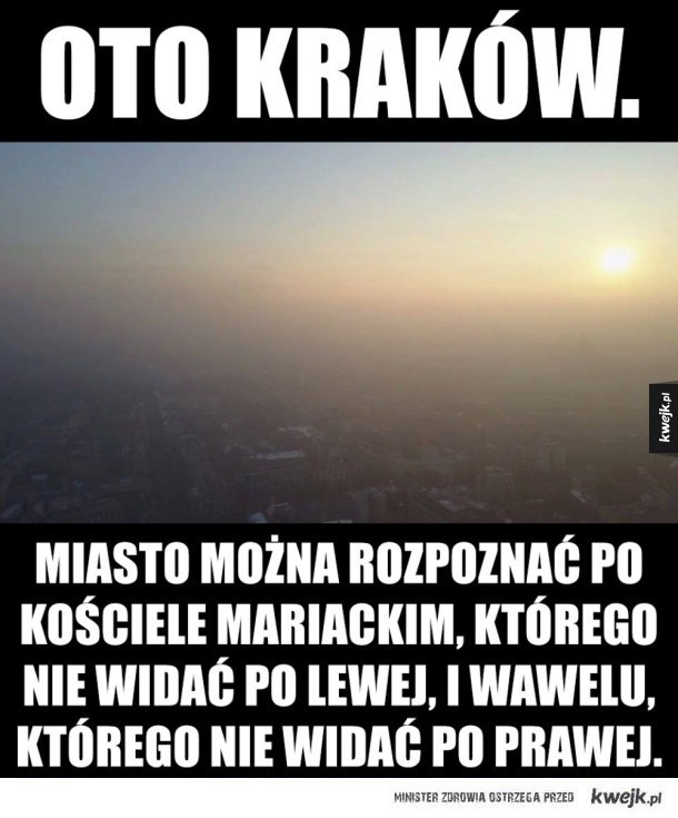 Wielki smog w Krakowie, internauci próbują złapać oddech MEMY             