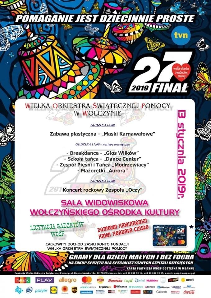 Program finału WOŚP 2019 w Wołczynie