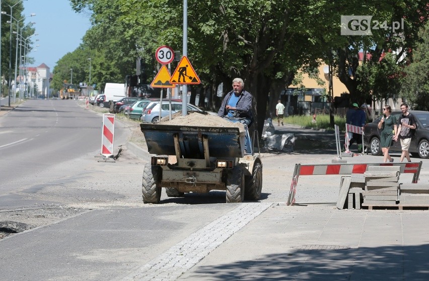 Prace przy ul. Łubinowej w Szczecinie