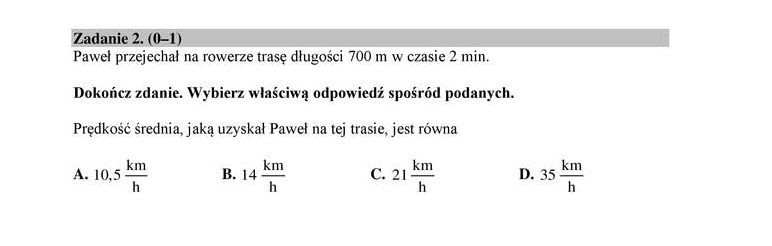 Zadania na obliczanie prędkości, odległości lub czasu bardzo...