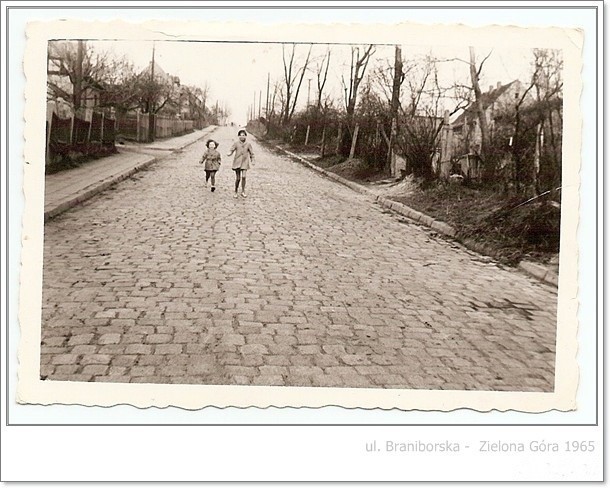 Ulica Braniborska w Zielonej Górze. 1965