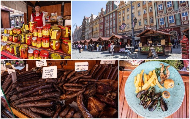 W domkach ustawionych pod ratuszem dostępne są porcje degustacyjne. A to, co zasmakuje, można wziąć na zapas. Zobacz w galerii zdjęć produkty wraz z cenami, jakie oferują tegoroczni wystawcy. Posługuj się strzałkami, by przejść dalej.