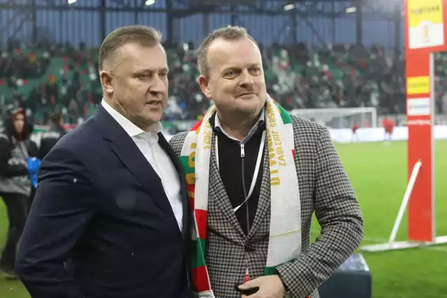 Prezes PZPN Cezary Kulesza i prezydent Sosnowca Arkadiusz Chęciński.