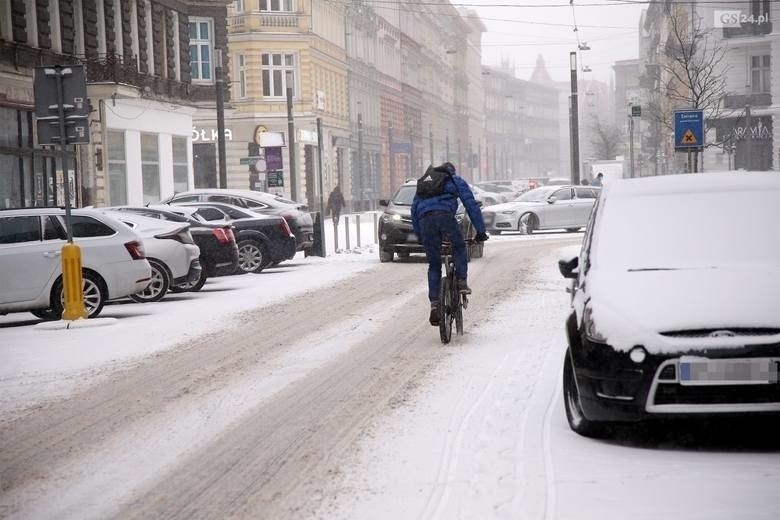 Zima w Szczecinie - zdjęcia z 8.02.2021.
