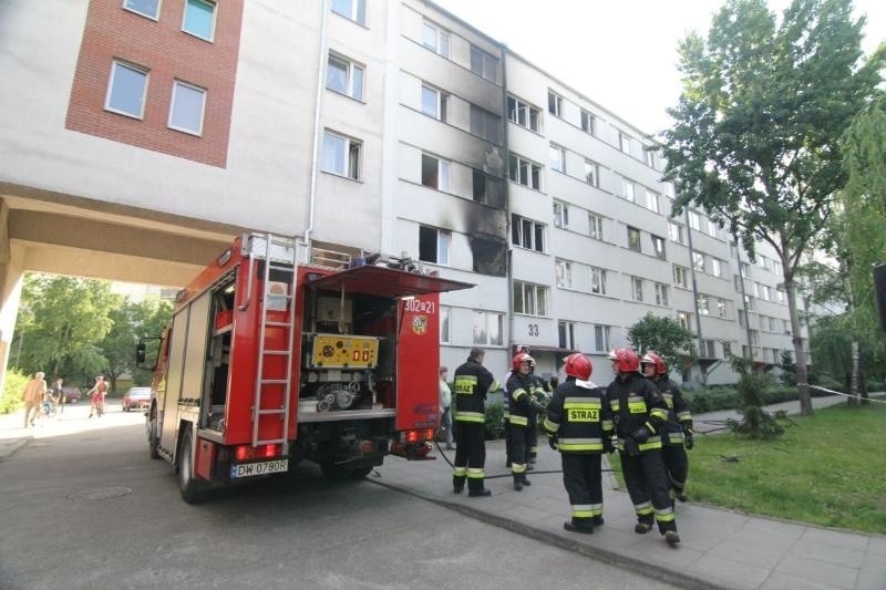 Pożar przy Bacciarellego, Wrocław, 25.05.2015