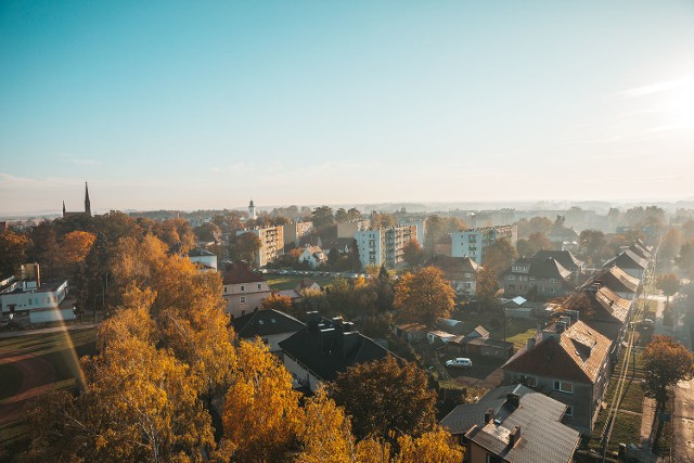 Jesienny Wołczyn z góry