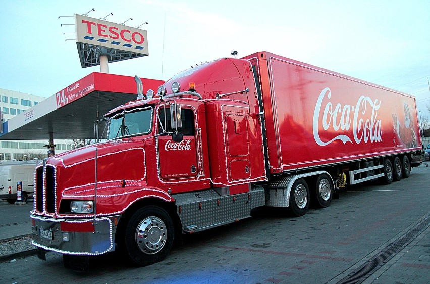 Świąteczna ciężarówka Coca-Coli przyjechała do Krakowa [ZDJĘCIA]