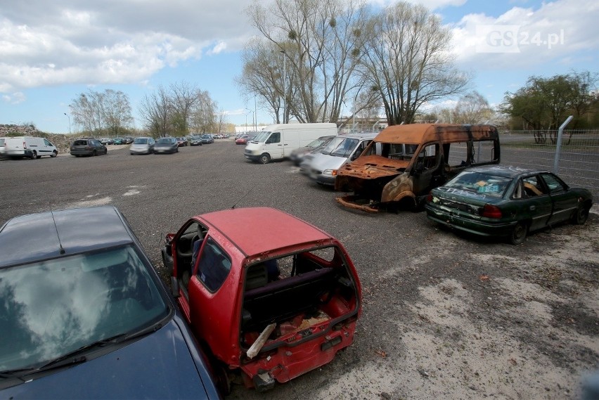 Parking strzeżony przy ul. Hangarowej w Szczecinie. To tutaj...