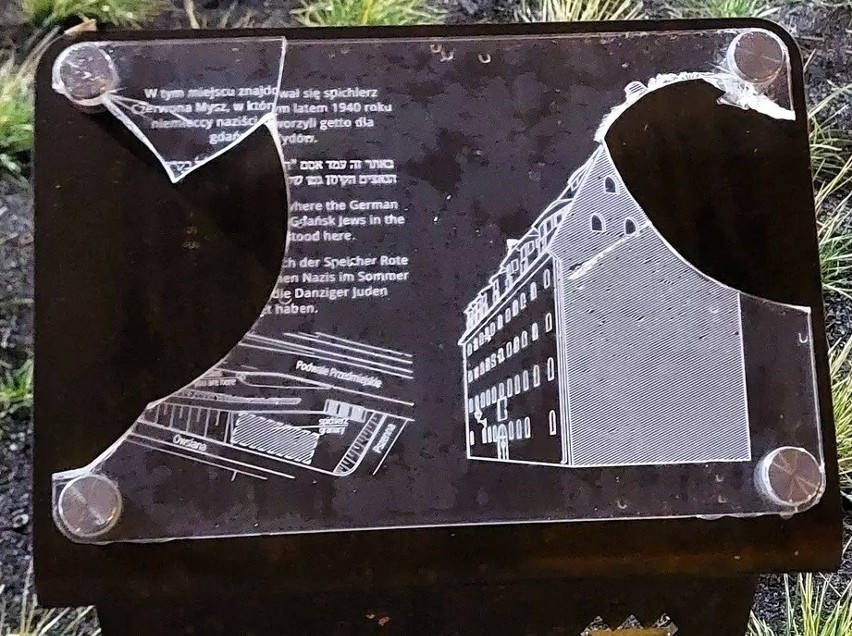 W Gdańsku zniszczono tablicę upamiętniającą getto żydowskie