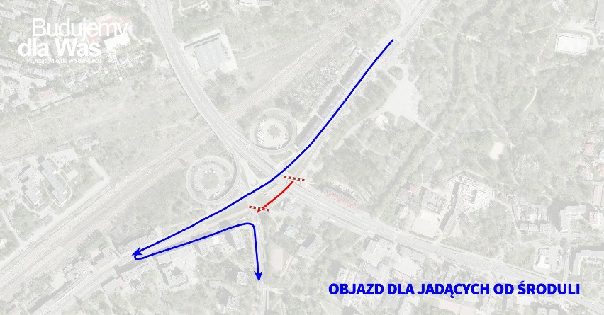 Remont ul. 3 Maja w Sosnowcu trwa. Objazdy zmieniają się...