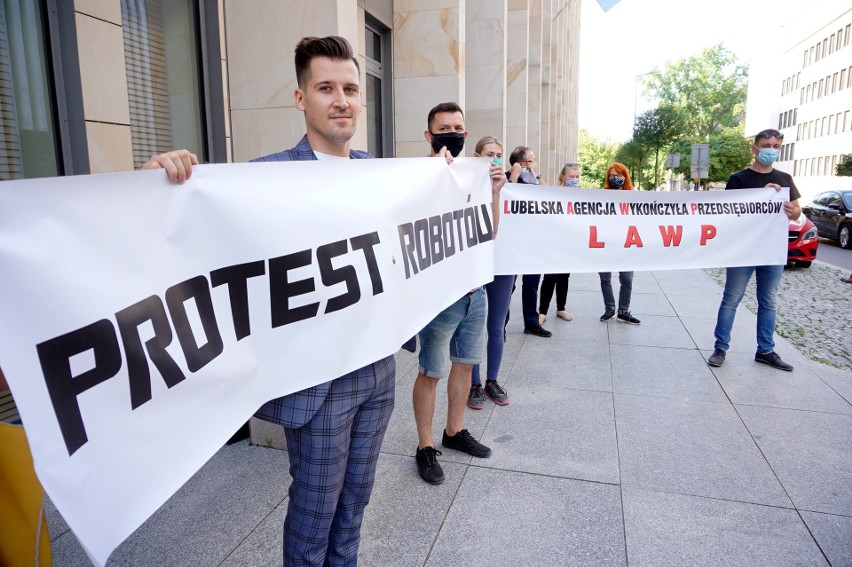 Protest przedsiębiorców w Lublinie