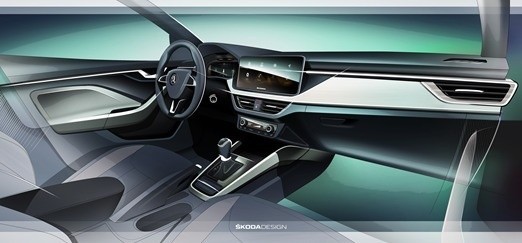 Skoda Scala Rozstaw osi nowego modelu wynosi 2,649 mm, przestrzeń na kolana dla pasażerów siedzących na tylnej kanapie 73 mm, natomiast wolne miejsce nad głową to aż 982 mm. Scala posiada także największy bagażnik dla samochodów w tym segmencie – jego pojemność to 467 l. Po złożeniu tylnych siedzeń przestrzeń ta zwiększa się do 1,410 l.Fot. Skoda