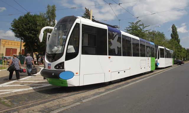 Urządzenia "Systemu informacji pasażerskiej" posłużą do modernizacji 10 sztuk wagonów tramwajowych typu 105N Moderus Alfa. Na zdjęciu pierwszy ze zmodernizowanych składów 105N