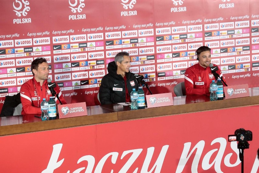 Konferencja reprezentacji Polski przed meczem z Węgrami