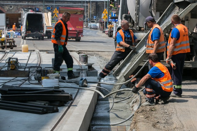 Na ulicy Grzegórzeckiej wyremontowane zostało torowisko tramwajowe