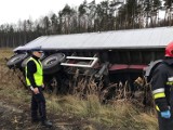Śmiertelny wypadek koło Radomska. Ciężarówka wjechała do rowu. Nie żyje 56-letni kierowca. Informacje policji 9.12.2019