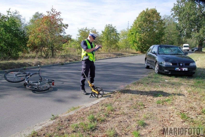 Kierowca seata potrącił rowerzystę na Malinie