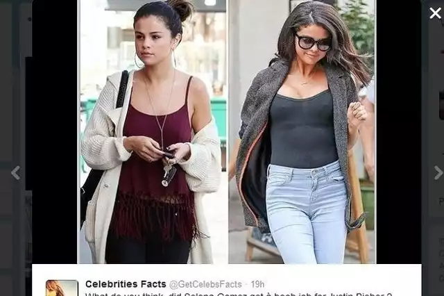 Selena Gomez powiększyła piersi? (fot. screen z Twitter.com)