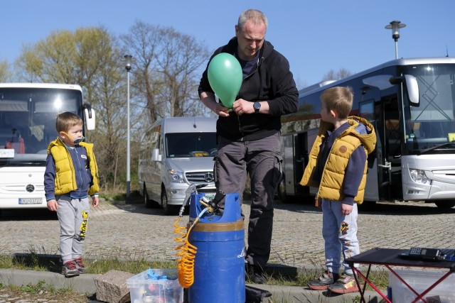 Start balonu stratosferycznego sprzed Młyna Wiedzy