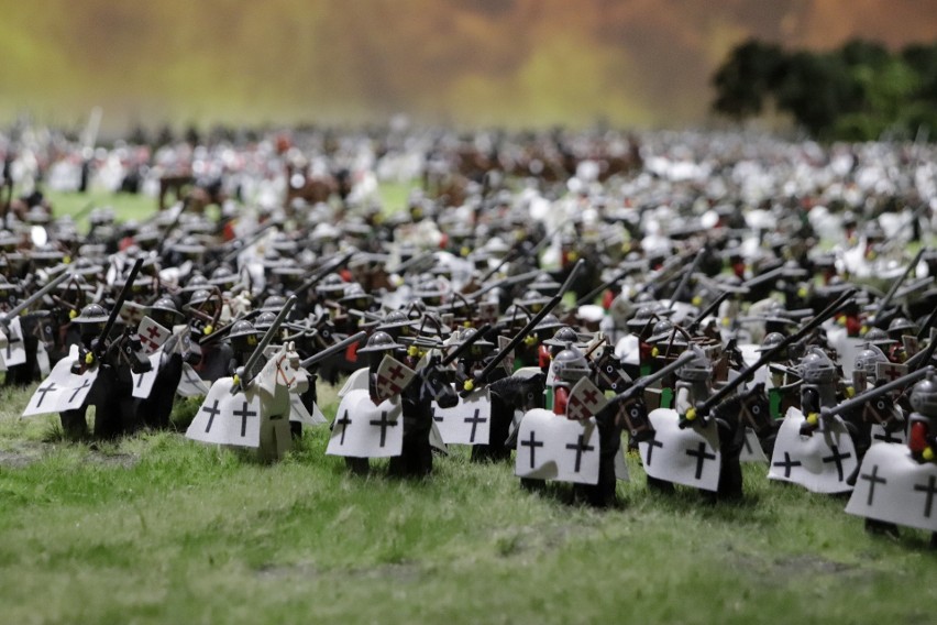 Bitwa pod Grunwaldem wykonana z klocków Lego....