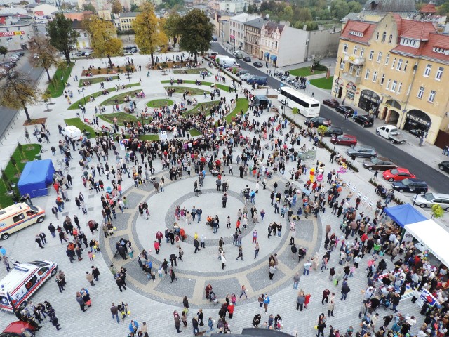 Kruszwicki Rynek z lotu ptaka.