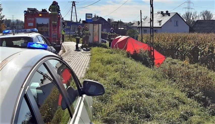 W Grojcu, na ulicy Beskidzkiej, motocyklista wpadł na słup. Zginął na miejscu