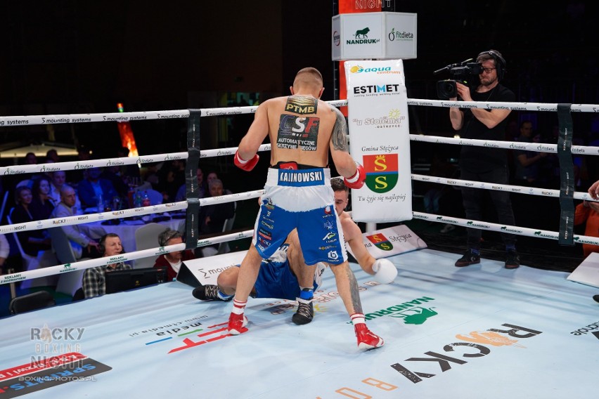 Kajetan Kalinowski znokautował Rafała Rzeźnika na gali Rocky Boxing Night w Stężycy. Zobacz zdjęcia