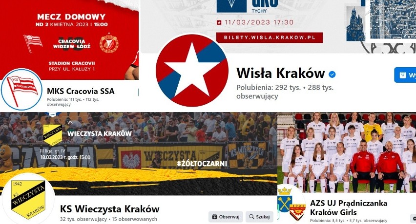 Oto ranking TOP 10 krakowskich klubów na Facebooku....