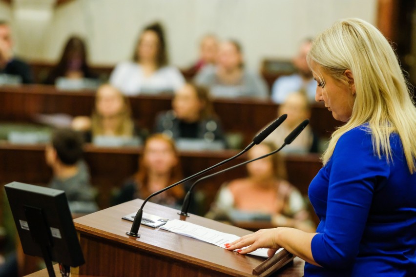 Studenci z Bankowej w gmachu Sejmu Śląskiego