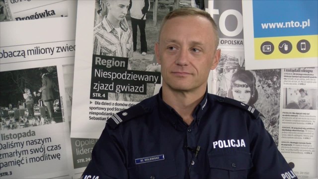 Podinsp. Maciej Milewski z Komendy Wojewódzkiej Policji w Opolu.