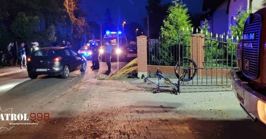 Wypadek w Widomej. Potrącony został 15-letni rowerzysta