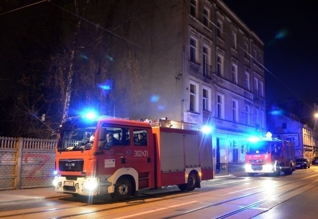 Pożar przy ul. Wojska Polskiego.