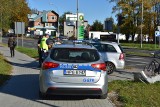 Tarnów. Na skrzyżowaniu samochód zderzył się z motocyklistą