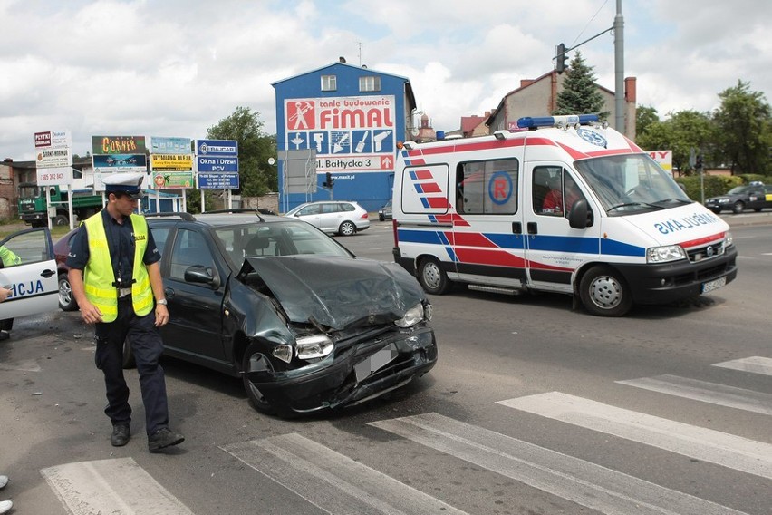 Wypadek przy ul. Garncarskiej w Słupsku