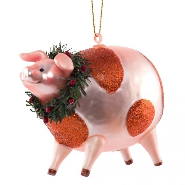 Bombka różowa świnkaBombka w kształcie świnki spodoba się osobom lubiącym odważne aranżacje.